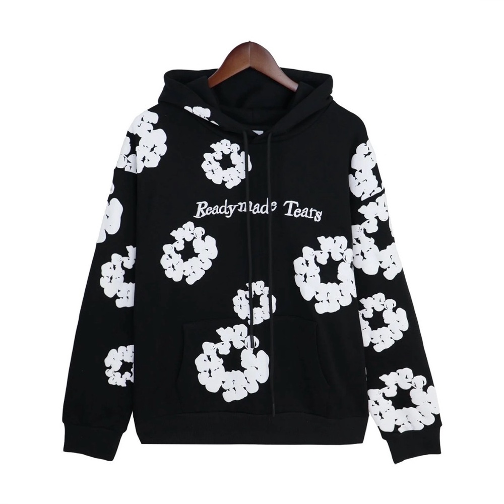 READY MADE TEARS | Black and White Graphic Hoodie BRAND NEW WITH TAG🏷️